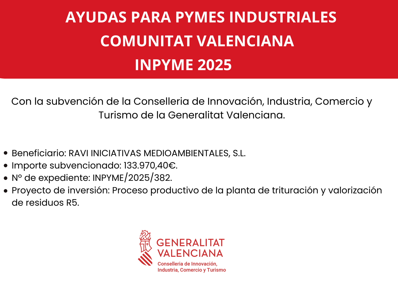 Cartel Subvención RAVI